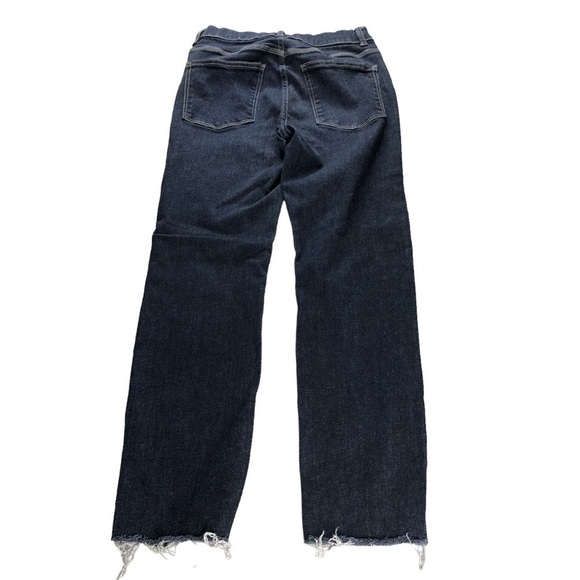 DL1961 Mara Straight High Rise Split Hem Dark Wash Ankle Jeans - Picture 6 of 11